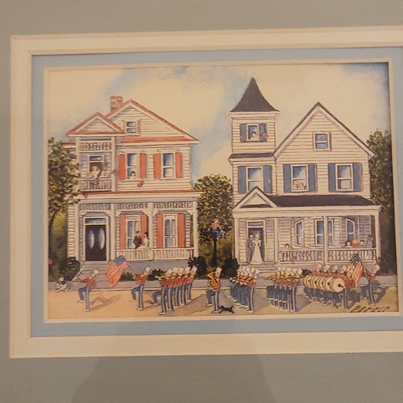 " the parade" A flag day celebration framed artwork by Bonnie Holden - Picture 2 of 8